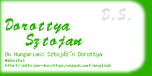 dorottya sztojan business card